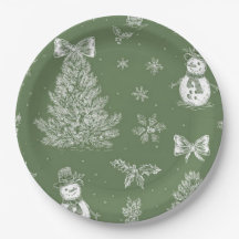 Kerst papieren bord groen toile