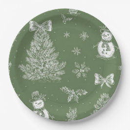 Kerst papieren bord groen toile