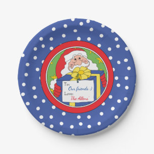 Kerst papieren bord "Kerstman" personaliseren