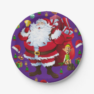 Kerst Papieren Borden, Sinterklaas Bordje