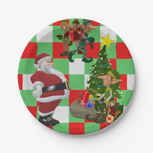 Kerst Papieren Borden, Sinterklaas Bordje (Voorkant)