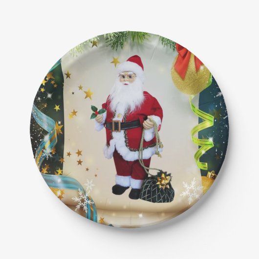 Kerst Papieren Borden, Sinterklaas Bordje (Voorkant)