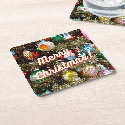  kerst! Papieren Onderzetter (Schuin)