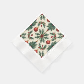 Kerst Papieren servetten, Coined Cocktail Servet (Hoek)