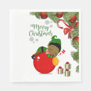 Kerst Papieren Servetten, Elf Servet