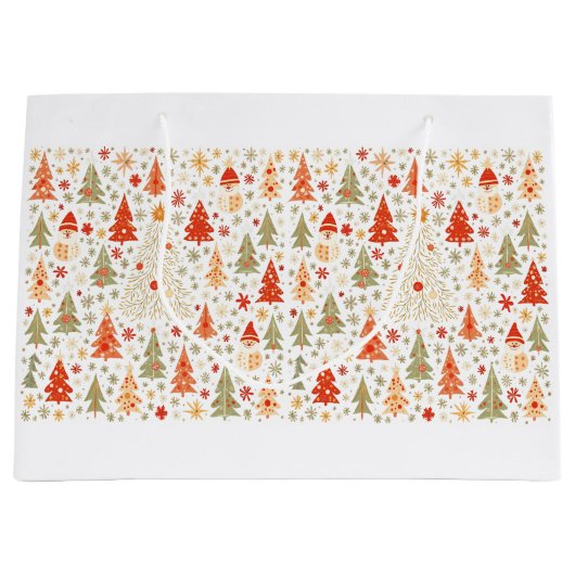 Kerst papieren zak groot cadeauzakje (Voorkant)