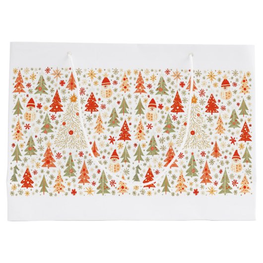 Kerst papieren zak groot cadeauzakje (Achterkant)