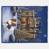 Kerst Papillon Fleece Deken (Voorkant (Horizontaal))