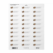 Kerst Papillon Hond Retouradres Label (Full Sheet)