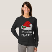 Kerst Papou Claus Matching Pyjama Santa Hat X- T-shirt (Voorkant volledig)