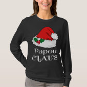 Kerst Papou Claus Matching Pyjama Santa Hat X- T-shirt (Voorkant)