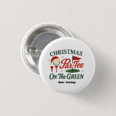 Kerst Par-Tee Op De Green Grappige Golf Kerstmis Ronde Button 3,2 Cm (Voorkant /achterkant)