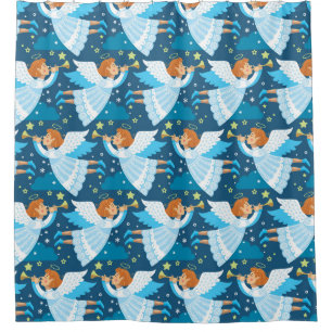 Kerst Paraphernalia Briefkaart Illustratie Douchegordijn
