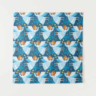 Kerst Paraphernalia Briefkaart Illustratie Wandkleed