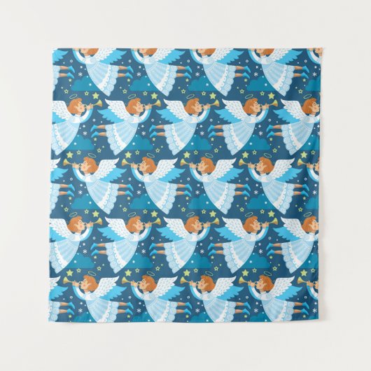Kerst Paraphernalia Briefkaart Illustratie Wandkleed (Voorkant)