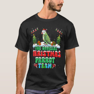 Kerst Parrot Team Parrot Dragen Santa Hoed Xma T-shirt