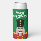 Kerst partij notenkraker aangepaste slank seltzer blikjeskoeler (Seltzer Achterkant)