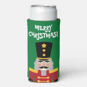 Kerst partij notenkraker aangepaste slank seltzer blikjeskoeler (Seltzer Voorkant)