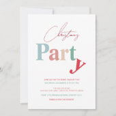 Kerst partij typografie eenvoudige lichte kleur kaart (Voorkant)