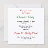 Kerst Party Blauw Ornament Ball Feestdagenkaart (Achterkant)