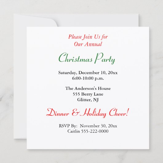 Kerst Party Blauw Ornament Ball Feestdagenkaart (Achterkant)