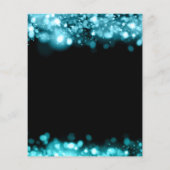 Kerst Party Glam Blauwgroen Lichten Flyer (Achterkant)