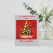 Kerst Party Invitation Briefkaart (Staand voorkant)