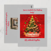 Kerst Party Invitation Briefkaart (Voorkant / Achterkant)