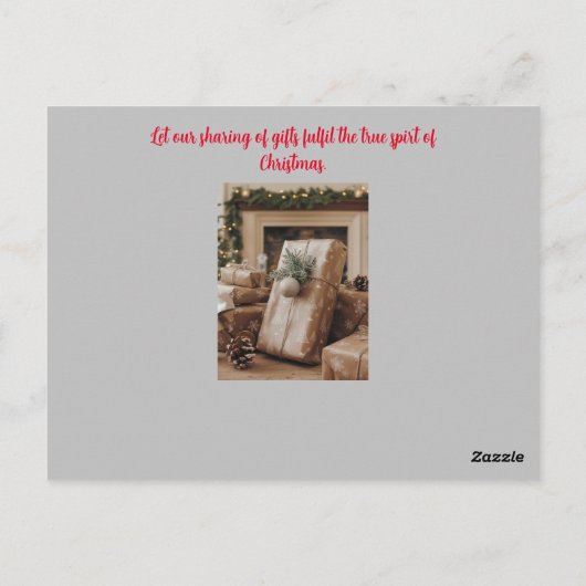 Kerst Party Invitation Briefkaart (Achterkant)