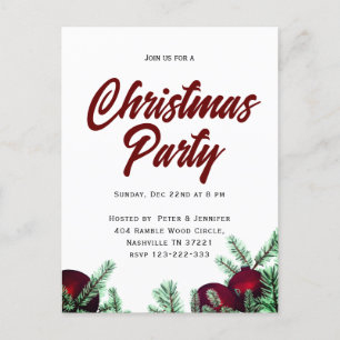 Kerst Party Invitation Briefkaarten