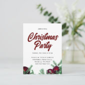 Kerst Party Invitation Briefkaarten (Staand voorkant)