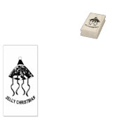 Kerst Party Kwallen Hout Art Stamp Rubberstempel (Gestempeld)
