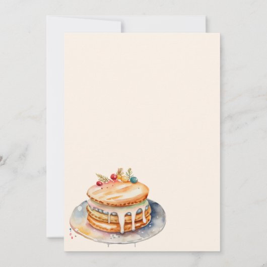 Kerst Party peperkoek Kaart (Achterkant)