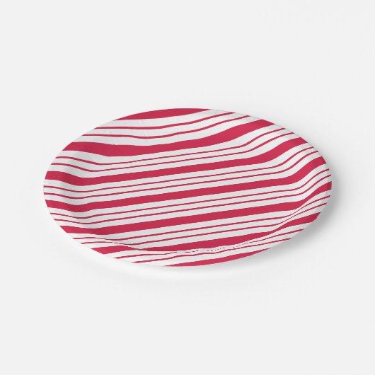 Kerst Party pepermunt snoep riet papier Borden Papieren Bordje (Gekanteld)