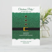 Kerst Party-Santa's oogverblindende groene outfit- Kaart (Staand voorkant)