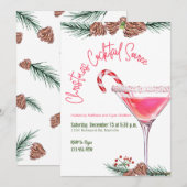 Kerst Party Vakantie Cocktail Work Party Kaart (Voorkant / Achterkant)