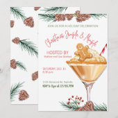 Kerst Party Vakantie Cocktail Work Party Kaart (Voorkant / Achterkant)