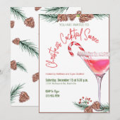 Kerst Party Vakantie Cocktail Work Party Kaart (Voorkant / Achterkant)