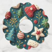 Kerst Party Wijnglas Labels (Voorkant)