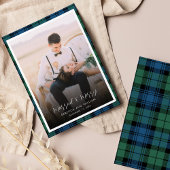 Kerst Pas getrouwd Foto Clan Campbell Tartan Feestdagenkaart
