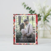Kerst Pas getrouwd Foto Getrouwd en Vrolijke Kaart (Staand voorkant)
