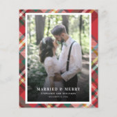 Kerst Pas getrouwd Foto Getrouwd en Vrolijke Kaart (Voorkant)