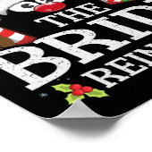 Kerst passend bij de bruid rendier familie poster (Hoek)