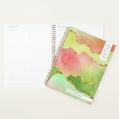Kerst pastel golvende gouden waterverf nieuwjaar planner (Display)