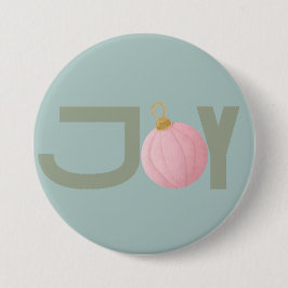 Kerst pastel knop, moderne  mix ronde button 7,6 cm