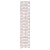 Kerst Pastel Roze Modern Elegant Patroon Korte Tafelloper (Voorkant)