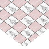 Kerst Pastel Roze Modern Elegant Patroon Korte Tafelloper (Hoek)