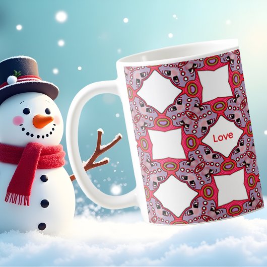 Kerst Patch Pattern uit de liefde Koffiemok