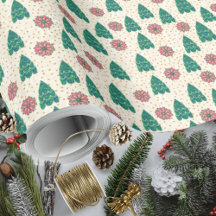 Kerst Patchwork Bomen en Poinsettias