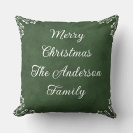Kerst Patchwork Gepersonaliseerde Familienaam Kussen